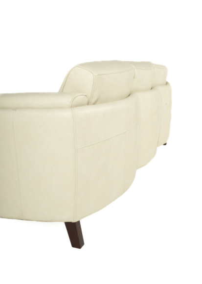 Nicole Leather Sofa Natural curve back