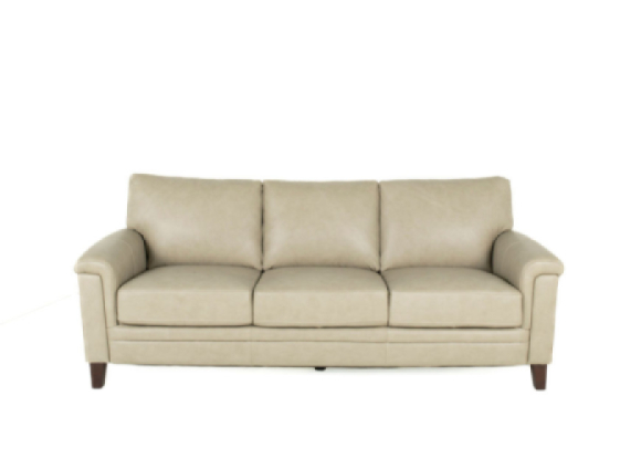 Mercer Leather Sofa Stone condo front