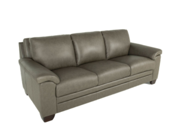 Carrere Leather Sofa Ash condo side