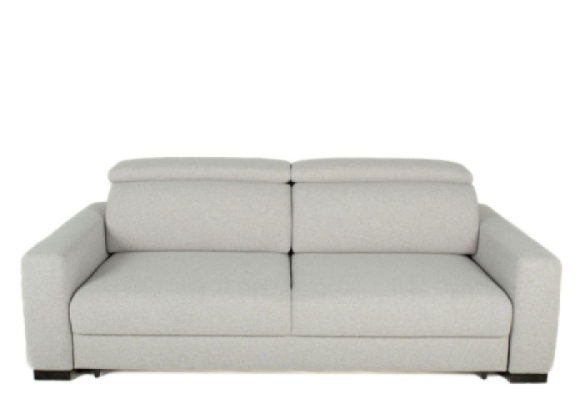 Elliot King Sleeper Sofa Smoke Grey Edmonton fabric bed front