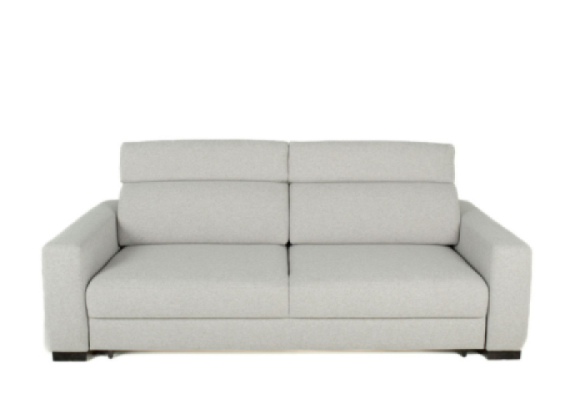Elliot King Sleeper Sofa Smoke Grey Edmonton bed fabric headrest up