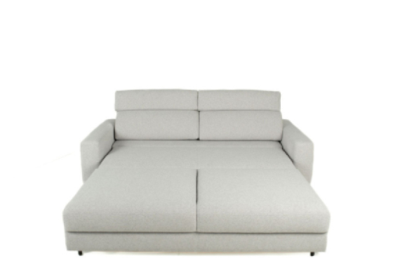 Elliot King Sleeper Sofa Smoke Grey Edmonton bed fabric open