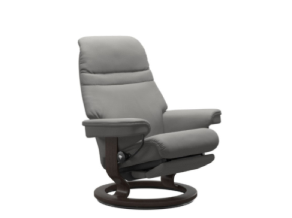 Sunrise Classic Power Recliner Stressless Edmonton Paloma Silver grey front