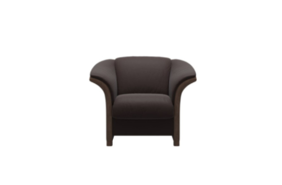 Manhattan Leather Chair Paloma Chocolate Stressless Edmonton front