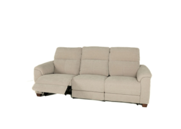 Santana Fabric Power Sofa Edmonton stock Selene Grey reclined