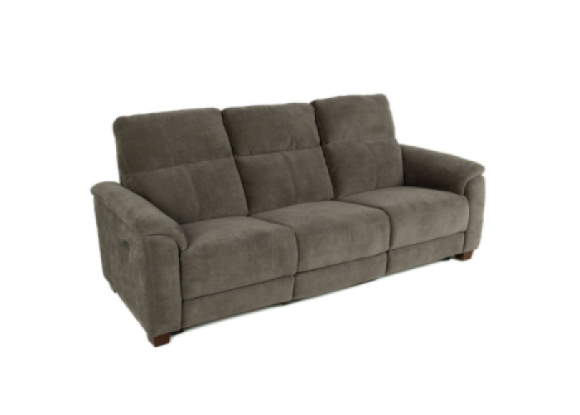 Santana Fabric Power Sofa Edmonton stock Selene Stone side