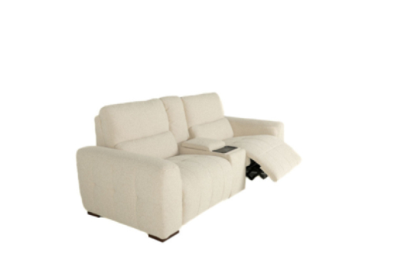 Zappa Fabric Power Sofa Edmonton console entertainment wireless phone charger USB cup holder reclined
