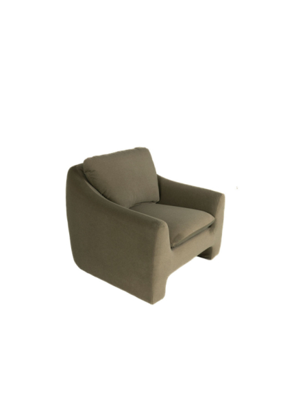 Bono Fabric Sofa Edmonton stock Vesper Forest side