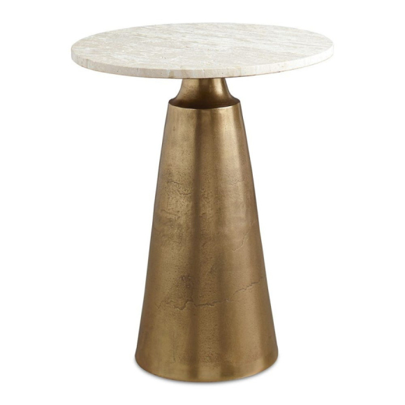 Midsummer Accent Table Edmonton travertine
