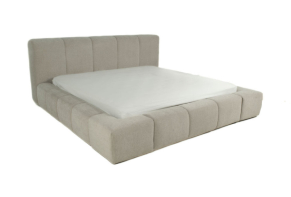 Prince Platform Bed Edmonton Elite Dove slats side
