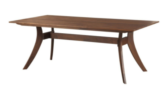 Florence Dining Table Edmonton solid walnut side