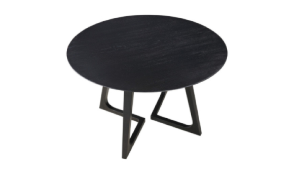 Godenza Round Dining Table Edmonton black ash wood top