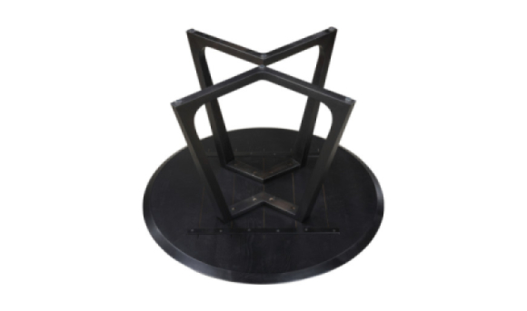 Godenza Round Dining Table Edmonton black ash wood bottom