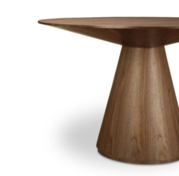 Otago Round Dining Table Edmonton Walnut close
