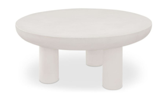 Rocca Coffee Table Cream Edmonton concrete angle