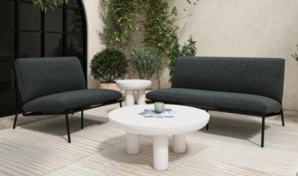 Rocca Coffee Table Cream Edmonton concrete room