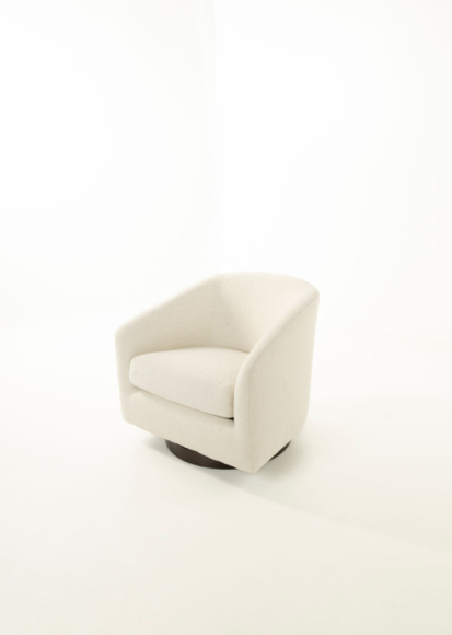 Marg Fabric Swivel Chair Edmonton Mellow Ivory accent side