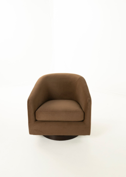 Marg Fabric Swivel Chair Edmonton Vesper Tobacco accent