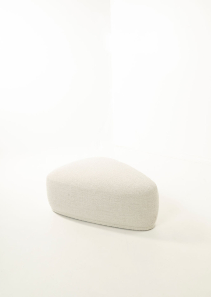 Den Large Fabric Ottoman Edmonton Merino Pearl