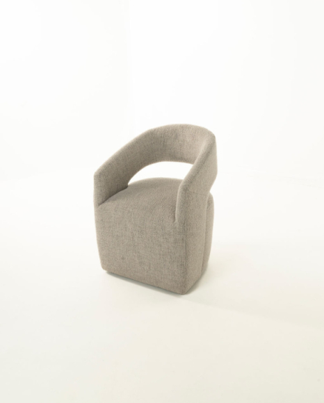 Lille Fabric Dining Chair Merino Porcelain Edmonton castors