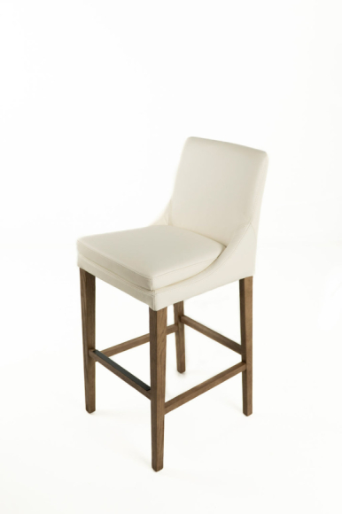 Topaz Bar Stool Edmonton white leather side