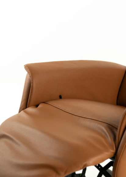 Darius Medium Manual Recliner Edmonton leather reclined