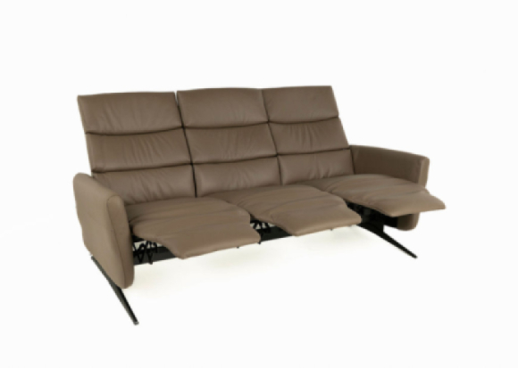 Jorja Reclining Sofa Edmonton leather side