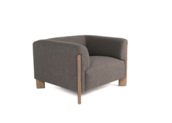 Mara Chair Dark Grey Edmonton fabric