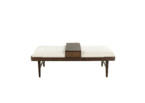 Vigo Ottoman Elite Ivory Edmonton sliding table