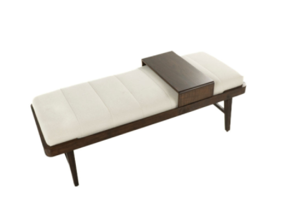 Vigo Ottoman Elite Ivory Edmonton sliding table