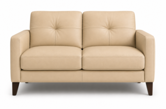 Evan Leather Loveseat