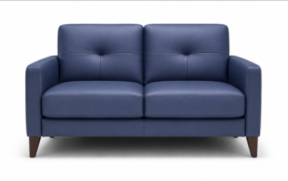 Evan Leather Loveseat