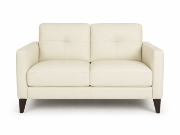 Evan Leather Loveseat