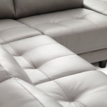 Tacoma Leather Chaise Sectional Sofa