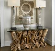 Teak Root Console Table