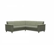 Flora Wood Leather Sectional