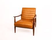 Jarrett Leather Chair Butternut Edmonton front