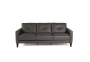 Evan Leather Sofa Edmonton Dark Grey Italian custom