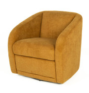 Easy Fabric Swivel Chair Copper side