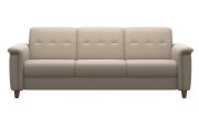 Flora Leather Sofa Paloma Mushroom Stressless Edmonton custom front