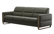 Fiona Leather Sofa Paloma Dark Olive Stressless Edmonton custom side