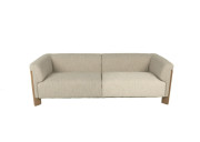 Mara Fabric Sofa Pebble Edmonton front