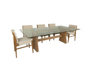 Jasper Glass Top Dining Table