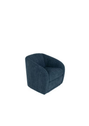 Easy Fabric Swivel Chair Blue far side