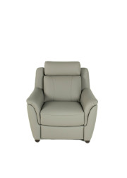Affogato Leather Recliner Chair Taupe front
