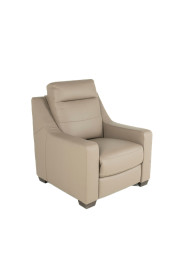 Thomas Leather Recliner Chair Mushroom side