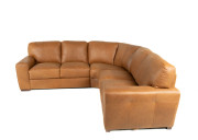 Ferro Leather Sectional Tan side