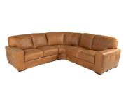 Ferro Leather Sectional Tan front