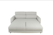 Elliot King Sleeper Sofa Smoke Grey Edmonton bed fabric open