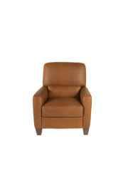 Bocelli Leather Armchair Tan Italian front
